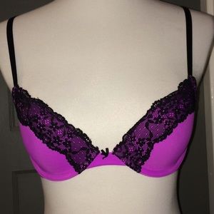 ❤️ purple &black push up bra by Flirtitude